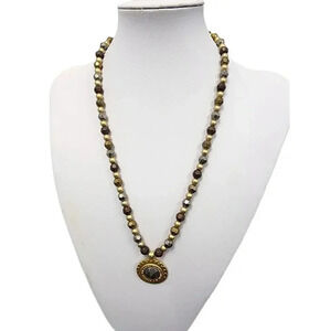 Vintage OLCI – There Is a Purpose for Every Season Pendant Beaded Necklace